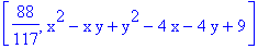 [88/117, x^2-x*y+y^2-4*x-4*y+9]